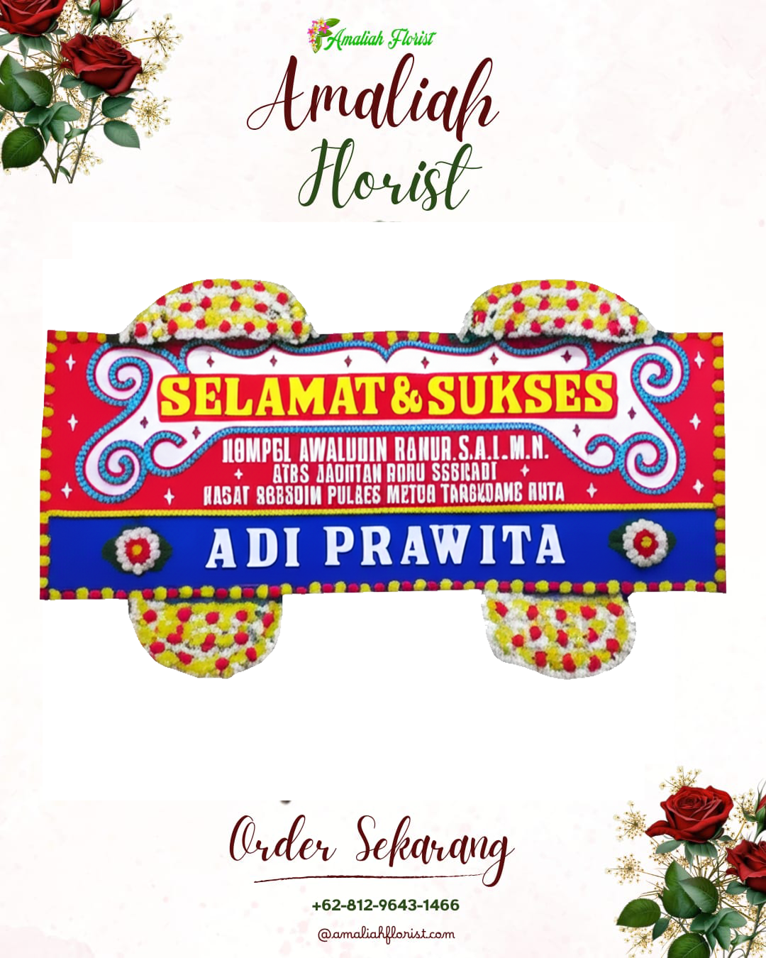 Papan Bunga Ucapan Selamat Tembuku