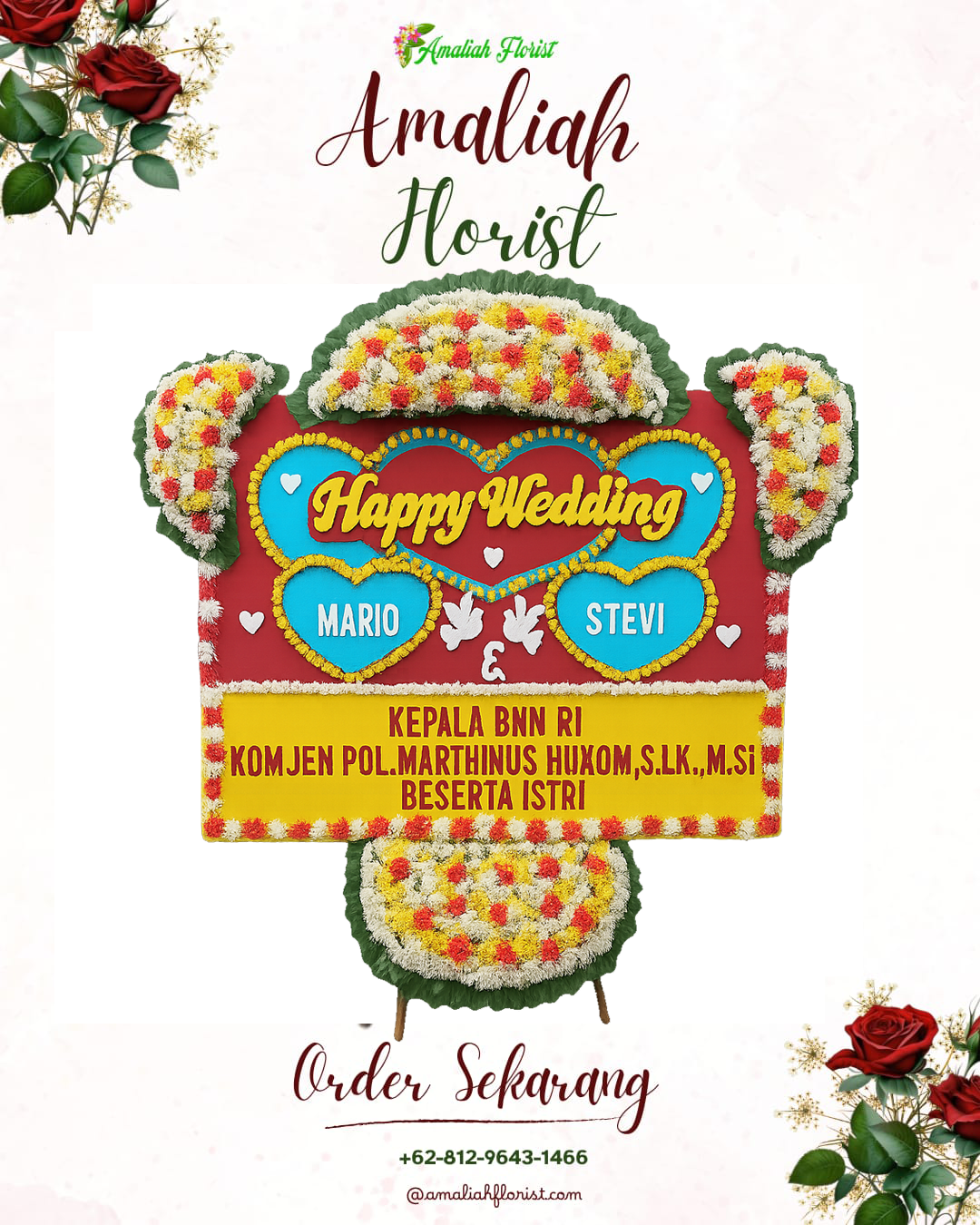 Papan Bunga Pernikahan Tembuku